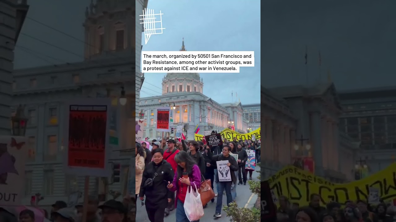 Over a thousand rally at S.F. Civic Center on President Donald Trump’s inauguration anniversary