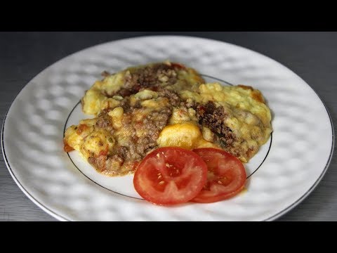 ESCONDIDINHO DE CARNE MOÍDA COM  BATATAS