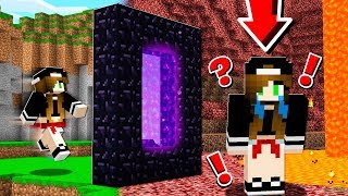 SHE CRIED when she SAW THE NETHER! (Minecraft)
