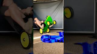 TRACTOR TIPPING REAL LIFE!! #cars #pixarcars #towmater #theboys #fall #viral #johndeere #frank
