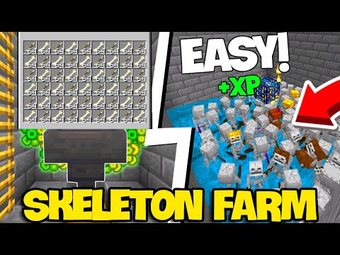 Best AFK Skeleton XP Farm Minecraft Bedrock 1.21 (2025)