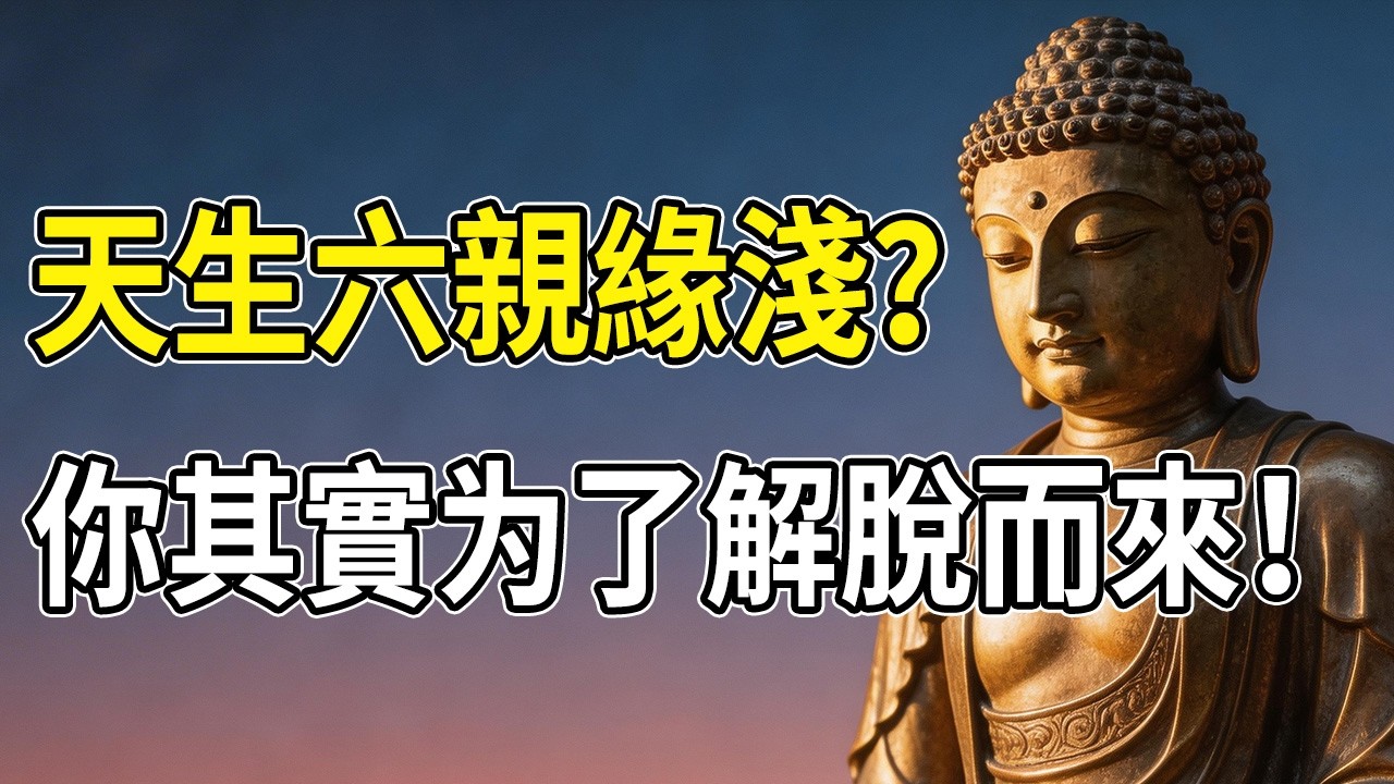 为什么你注定六親緣薄？这不是上天的懲罰，而是宇宙对你靈魂最高的認可！#佛學智慧 #因果業力 #修行 #觉悟 #六親緣薄 #靈魂進化