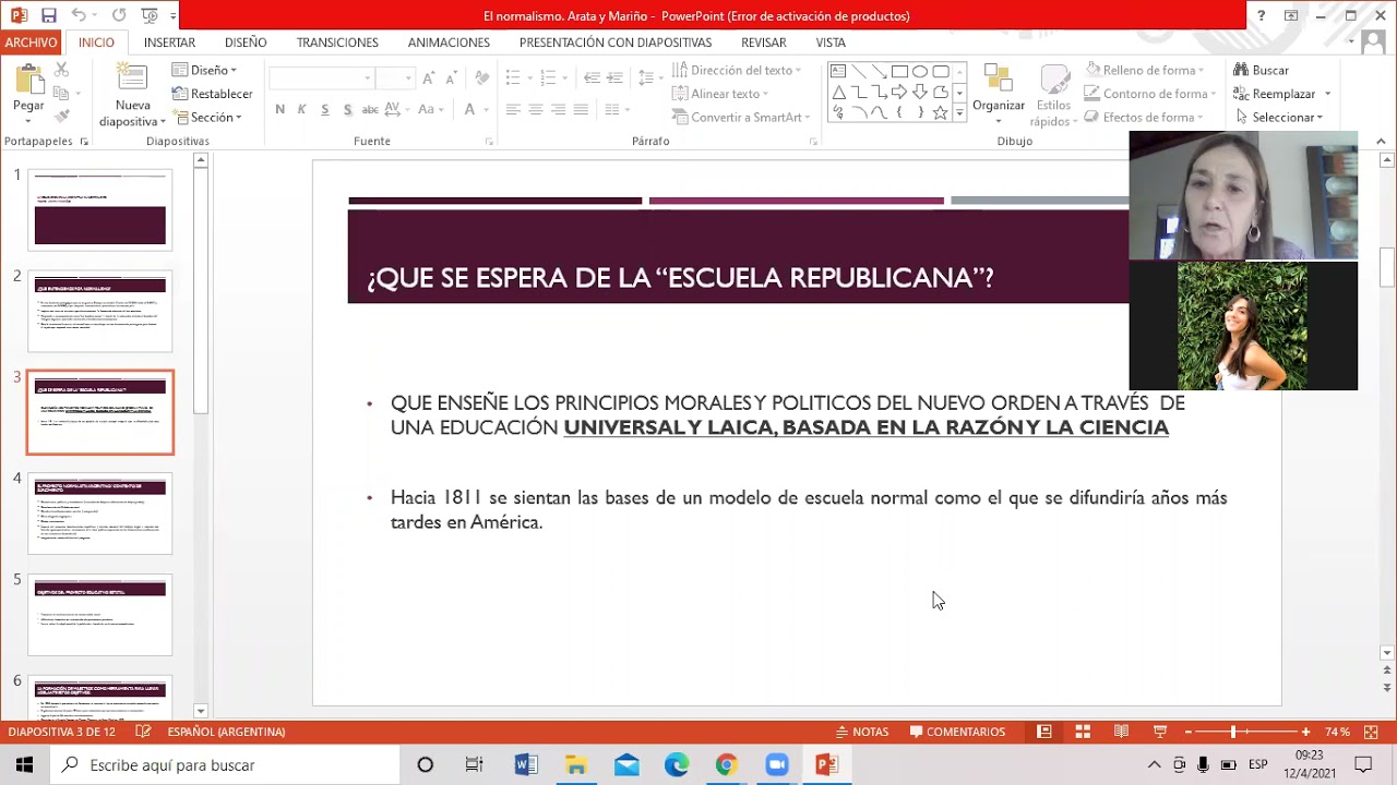 Clase  3 . Parte 1. El Normalismo en la Argentina. Arata y Mariño