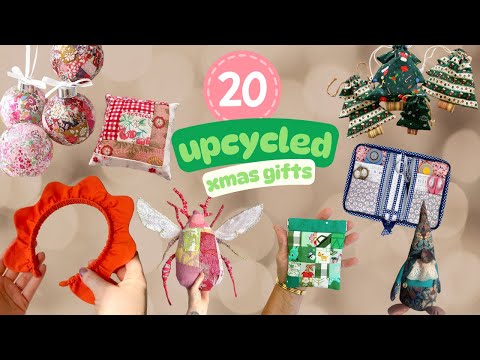 20 easy Christmas sewing projects that use your fabric scraps + upcycled xmas gifts DIY