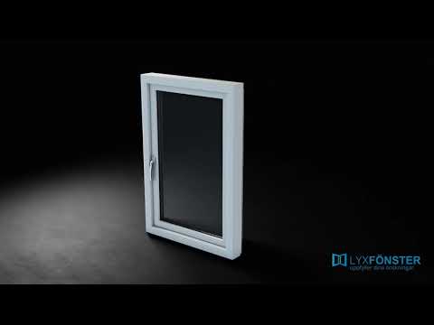 Sidohängt fönster med en ram - Produktdemonstration