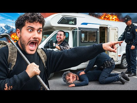 3 foreigners steal 1 camping van