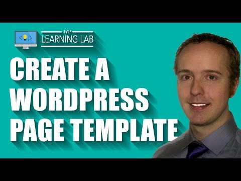 WordPress Page Template - Customized Stand-Alone Pages Without Custom Post Types Video