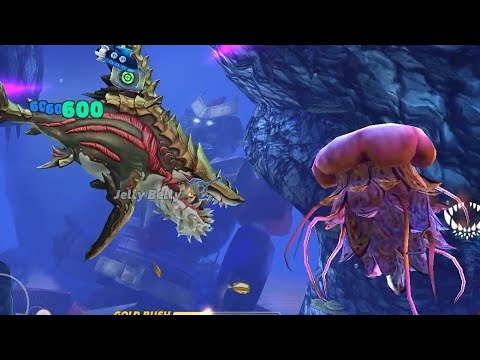 Ancient Megalodon Loves to eat Giant Jellyfish| Hungry Shark World