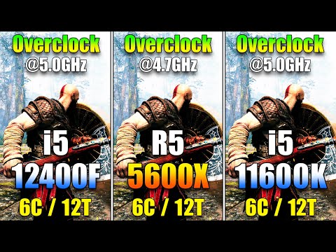 i5 12400F OC @5.0GHz vs R5 5600X OC @4.7GHz vs i5 11600K OC @5.0GHz
