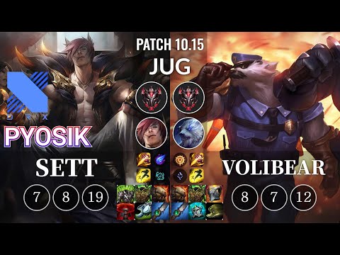 DRX Pyosik Sett vs Volibear Jungle - KR Patch 10.15