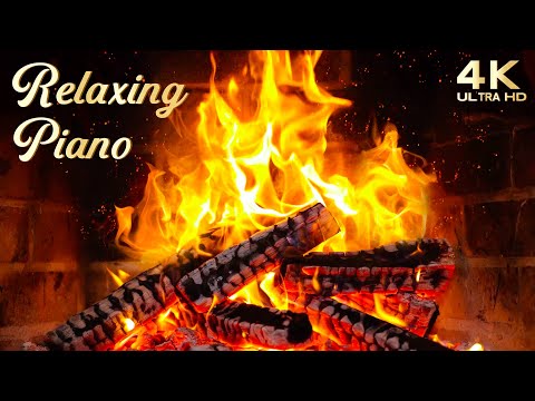 🔥 Relaxing Piano Music and Cozy Fireplace 24/7 - Warm and Cozy Study Music Ambience