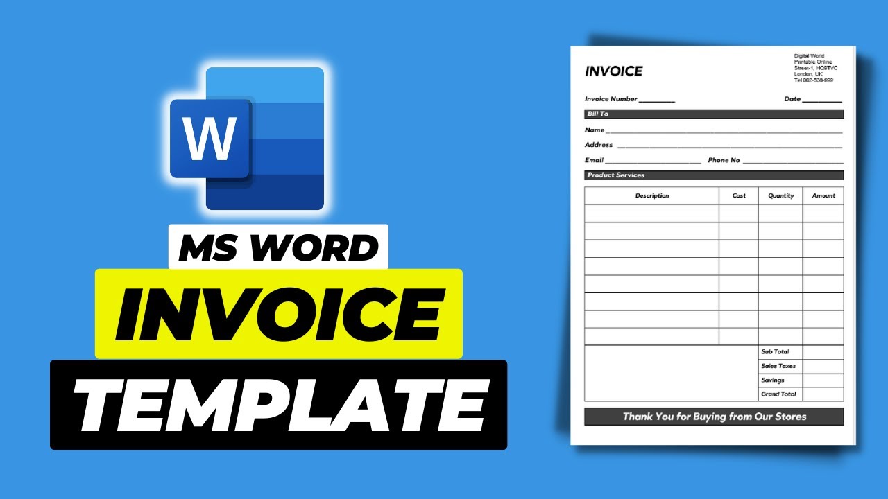 How To Make Editable Invoice Template in Word