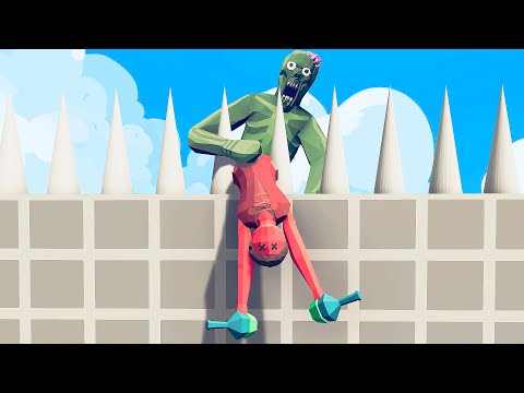 WHO SURVIVES A FALL INTO A PIT OF ZOMBIES 2 | TABS Totally Accurate Battle Simulator
