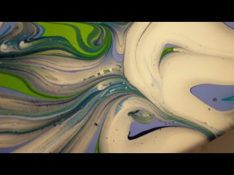 #30 Really cool idea! Marble wrecked puddle pour! Beautiful colors must see.#fluidart