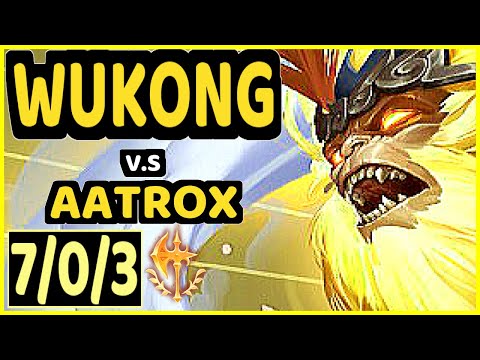 705 (WUKONG) vs AATROX - 7/0/3 KDA TOP CHALLENGER GAMEPLAY - KR