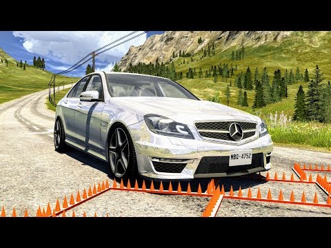 Massive Spike Strip Pileup Crashes #9 – BeamNG Drive | CrashBoomPunk