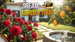 Simple Dream Home Garden Tour (AI-Generated) | Relaxing 4K Walk-throug
