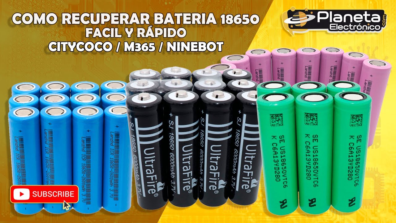 Cómo Recuperar Bateria 18650 de Litio (FÁCIL Y RÁPIDO) CityCoco, M365, Ninebot