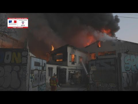 French fire brigade releases footage of major warehouse fire near Paris | AFP