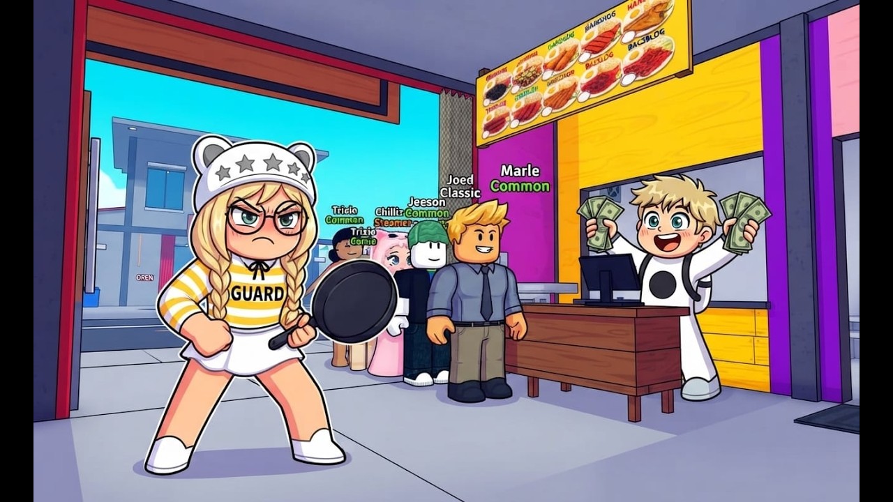Run a Sari-Sari Store Roblox gameplay scene Roblox Sari-Sari Store gameplay scene with a store counter and waiting avatars