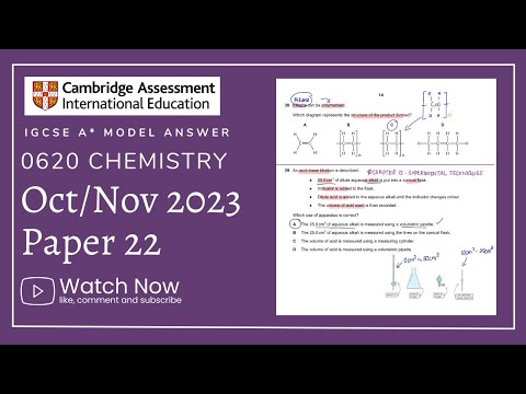 IGCSE Chemistry Paper 22 - Oct/Nov 2023 - 0620/22/O/N/23 (Q22-40) SOLVED