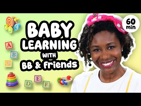 Baby Learning w/ BB – First Words & Signs, Open Shut Them, Head & Shoulders + More! | Toddler Videos