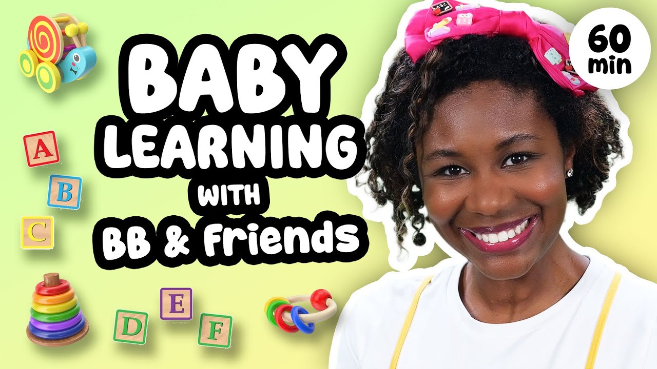 Baby Learning w/ BB – First Words & Signs, Open Shut Them, Head & Shoulders + More! | Toddler Videos