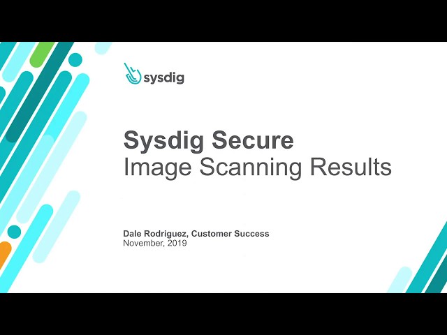 Sysdig Secure 101 イメージスキャン:スキャン結果