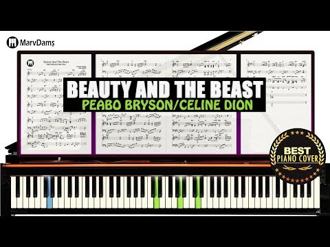 ♪ Beauty And The Beast / Piano Cover Instrumental Tutorial Guide