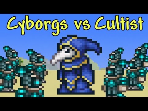 [Terraria] 100 Cyborgs vs Lunatic Cultist