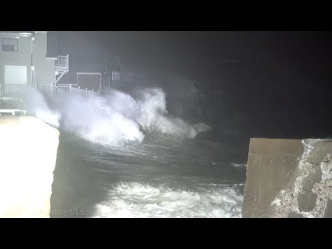 First Nor'easter Of The Season Hammers Scituate, MA - 10/27/2021