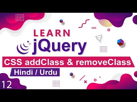 jQuery addClass removeClass Method Tutorial in Hindi Urdu