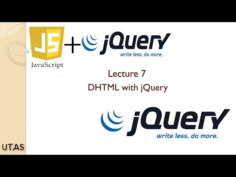 ITDR1105 Lecture7 DHTML with jQuery