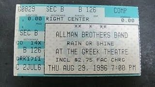 Allman Brothers Band - True Gravity (Best Warren Haynes solo) Greek Theatre, Berkeley CA 8-29-1996