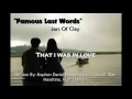 Jars Of Clay- Famous Last Words (Lyric Video)