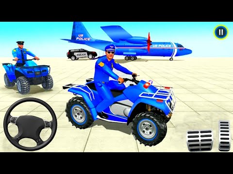 Us Police Car Transport Game 2021 - Police ATV Quad Bike Transport Simulator Android Gameplay