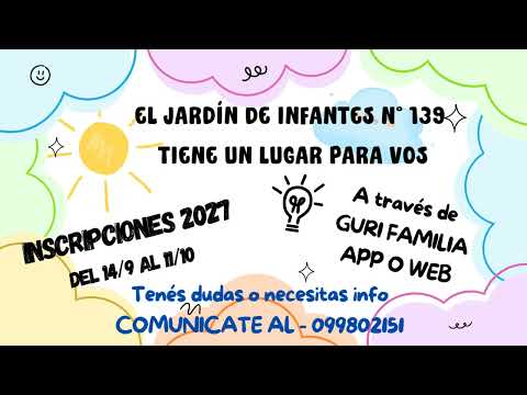 INSCRIPCIONES 2027. TE ESPERAMOS 