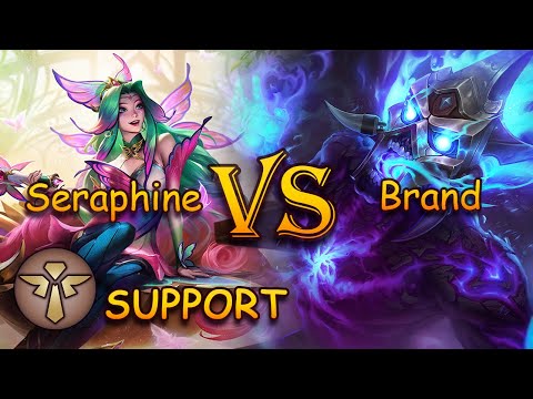 Seraphine vs Brand | Support | Full game | League of Legends - patch 13.14