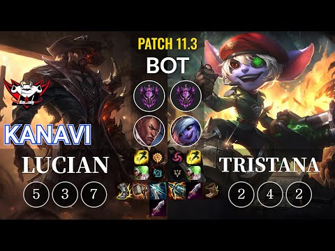 JDG Kanavi Lucian vs Tristana Bot - KR Patch 11.3