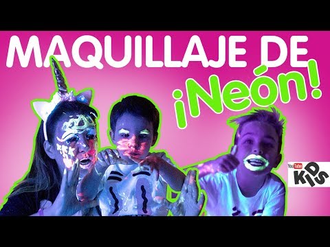 ¡La liamos con MAQUILLAJE FLUORESCENTE ¿#Slime fluorescente? ¡No! // familukis