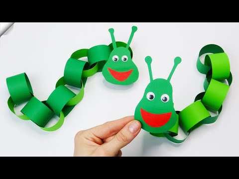 Moving paper caterpillar Origami moving toys