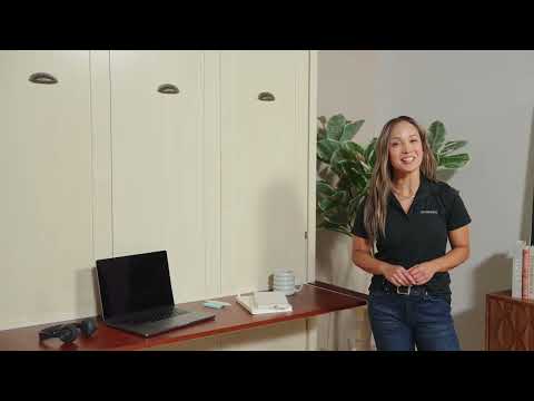 Perth Queen Murphy Bed with Desk Product Video