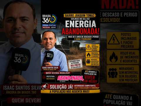 Situação da rede elétrica preocupa famílias em Colinas do Sul em Goiás.