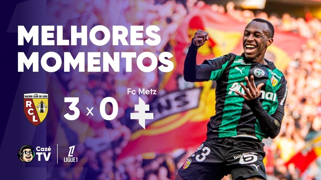 MELHORES MOMENTOS: LENS 3 X 0 METZ | LIGUE 1 2025/2026 | 25ª RODADA