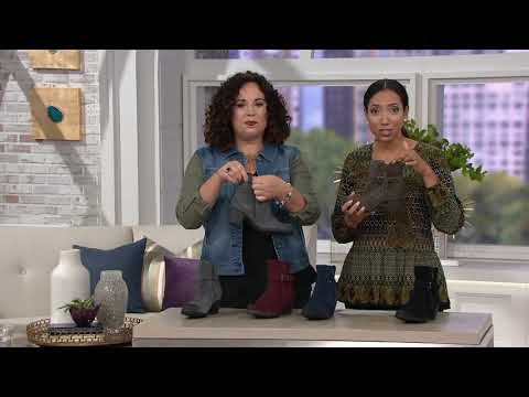Earth Origins Suede Water Repellent Ankle Boots - Tori on QVC