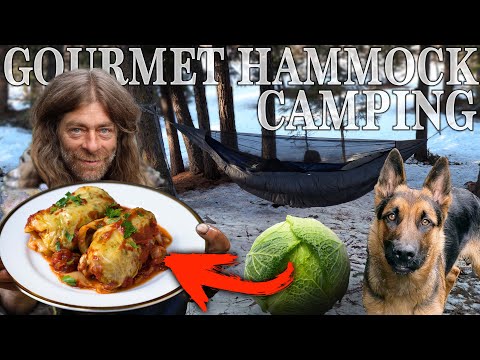 Gourmet Cooking Winter Hammock Overnight Camping | Mouse Trap Ice Fishing