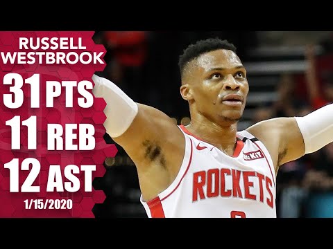 Russell Westbrook puts up 31-12-10 triple-double vs. Trail Blazers | 2019-20 NBA Highlights espn