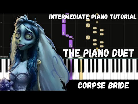 Corpse Bride - The Piano Duet (Intermediate Piano Tutorial)