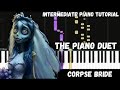 Corpse Bride - The Piano Duet (Intermediate Piano Tutorial)