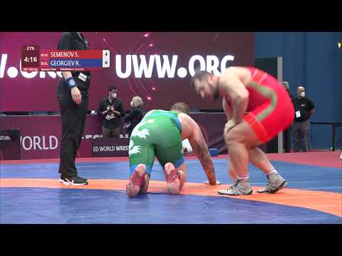 1/4 GR - 130 kg: S. SEMENOV (RUS) v. R. GEORGIEV (BUL)